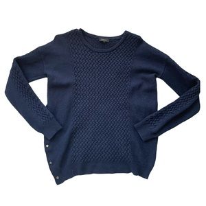 Babaton Dark Blue 100% Merino Wool Sweater Size Large
